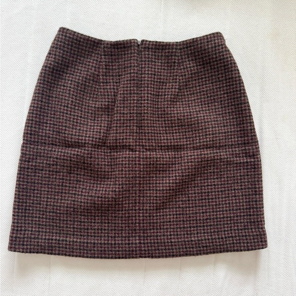 Uniqlo Womens Mini Wool Blend Skirt Size 0 Multicolor Plaid Zipper Academia Cute - Picture 4 of 5
